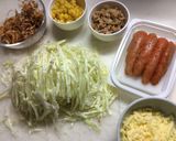 たこ焼き粉でもんじゃ焼き作り方1写真