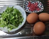 紅しょうがとキャベツのソース玉子焼き作り方1写真