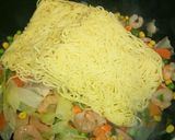 野菜と海老のダシダ焼きそば作り方3写真
