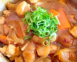 簡単節約鶏肉入りカレーうどん作り方7写真