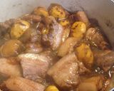 ほっくり〜 栗と豚バラ肉の煮物作り方4写真