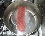 まぐろ刺身の湯引き♪刺身のアレンジ酢味噌作り方3写真