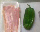 ベーコンとピーマンのピリ辛炒め作り方1写真