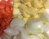 シチュー。豆乳 、オリーブオイル 、海老作り方1写真