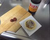 簡単パスタ☆納豆と梅スッパ作り方1写真
