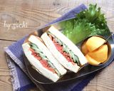 スモークサーモンとクリームチーズのサンド作り方3写真