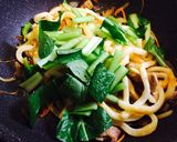 失敗しない。5分でできる小松菜焼うどん作り方3写真