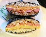 おにぎらず 魚肉ソーセージ&卵作り方8写真