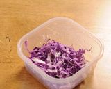 紫キャベツの万能きび酢ドレッシングあえ　作り方1写真