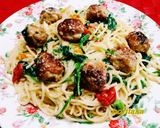肉団子パスタ☆ミルキーガリバタソース！作り方10写真