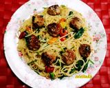 肉団子パスタ☆ミルキーガリバタソース！作り方9写真