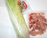 白菜と豚肉と生姜のミルフィーユ鍋♪簡単作り方1写真