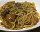 カレーパスタ#リメイクレシピ#残りカレー作り方4写真