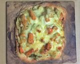 お腹に優しい野菜のソースでグラタンピザ作り方12写真