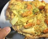 お腹に優しい野菜のソースでグラタンピザ作り方14写真