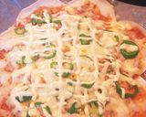 餃子の皮でマルゲリータ風ピザ作り方5写真