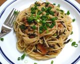 リメイク!ひじきの煮物と明太子のパスタ作り方6写真