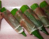 オクラの生ハム巻き♪ガーリック風味♪作り方2写真