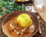 目玉焼きのっけ！茄子とひき肉のカレー作り方10写真