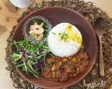 目玉焼きのっけ！茄子とひき肉のカレー作り方12写真
