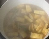 お餅入り油揚げと長ネギのカレーうどん作り方5写真