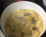 お餅入り油揚げと長ネギのカレーうどん作り方4写真