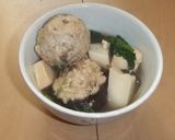 しいたけとれんこんの肉詰めつみれ鍋作り方7写真