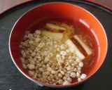 天かすと焼き長ねぎのみそ汁作り方3写真