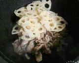 蓮根と豚肉のポン酢炒め作り方3写真