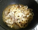 蓮根と豚肉のポン酢炒め作り方4写真