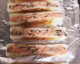 ビールに合う！ちくわの明太マヨチーズ焼き作り方2写真