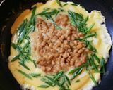 卵で包む納豆入りふわとろお好み焼き風♡作り方5写真