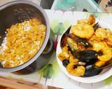 パエリア☆カレーピラフ★貝とエビ！！作り方3写真