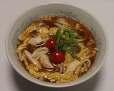 鶏とトマトの玉子あんかけうどん作り方4写真