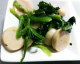 ほうれん草魚肉ソーセージ♥シャンタン炒め作り方4写真