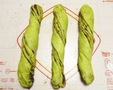 【トヨ型小】抹茶粒あんマーブルパン作り方14写真
