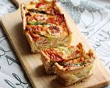 マフィン型と餃子の皮で　ミニキッシュ作り方11写真