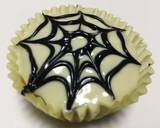 簡単♪クモの巣カップケーキ　ハロウィン作り方10写真