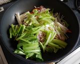 あごだしつゆで、ちゃちゃっと小松菜炒め作り方2写真
