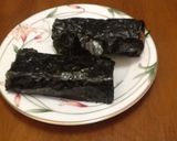 揚げ餅の磯辺巻き【青じそ入り】作り方4写真
