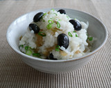 黒豆とザ−サイの炊き込みおこわ（精進料理作り方6写真