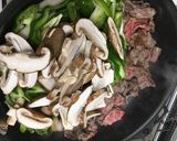 牛肉とピーマン、タケノコ 、椎茸の炒め物作り方4写真