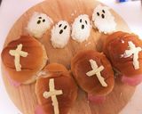 全部食べれる♪ハロウィンおばけの棺パン作り方3写真