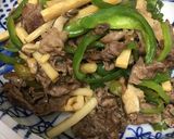 牛肉とピーマン、タケノコ 、椎茸の炒め物作り方6写真