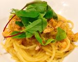 秋鮭と柿のレモンバターソース パスタ作り方6写真