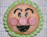 キャラ弁・アンパンマンとこむすびまん♪作り方1写真