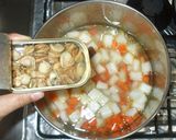 簡単スープ煮♪ホタテ缶と大根の優しい味作り方5写真