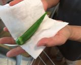 オクラの茹で方。もずくやめかぶに、添えに作り方7写真