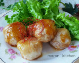 ダシダで照り旨♥里芋の肉巻き揚げボール作り方7写真