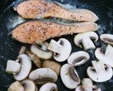 生鮭と♪マッシュルームのクリームソース作り方5写真